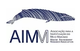 Logo of AIMM with a stylized whale and text in Portuguese and English.