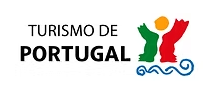 Logo of Turismo de Portugal with colorful figures and wave design