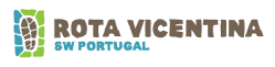 Rota Vicentina logo with a footprint and text 'SW Portugal'.